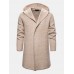 Men’s Fashion Hooded cardigan sweaters coat sweater Mid  long knitting Hoodies